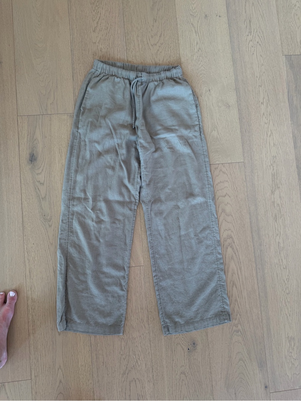 Aritzia Men's Drawstring Wide-Leg Pants - Taupe